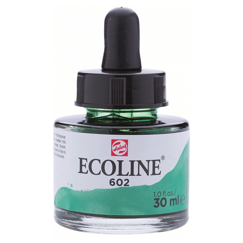 Жидкая акварель "ECOLINE", 602 темно-зеленый, 30 мл