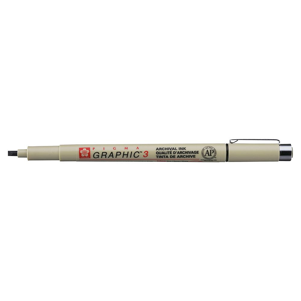 Ручка капиллярная "Pigma Graphic", 3 мм, черный - 3
