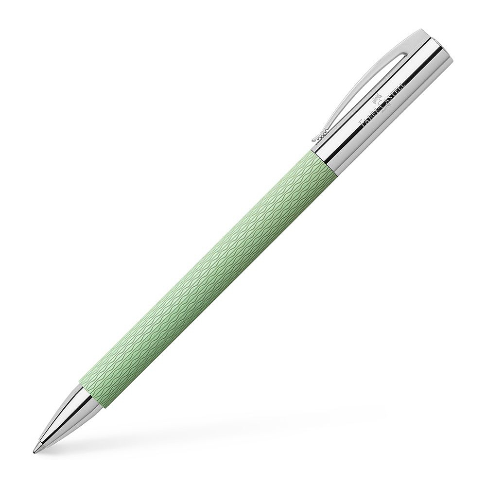 Ручка шариковая автоматическая "Faber-Castell Ambition OpArt Mint Green", 0.7 мм, мятный, стерж. черный