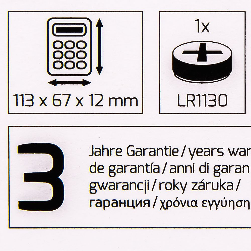 Калькулятор карманный Rebell "StarletS WB", 8-разрядный, серый - 5