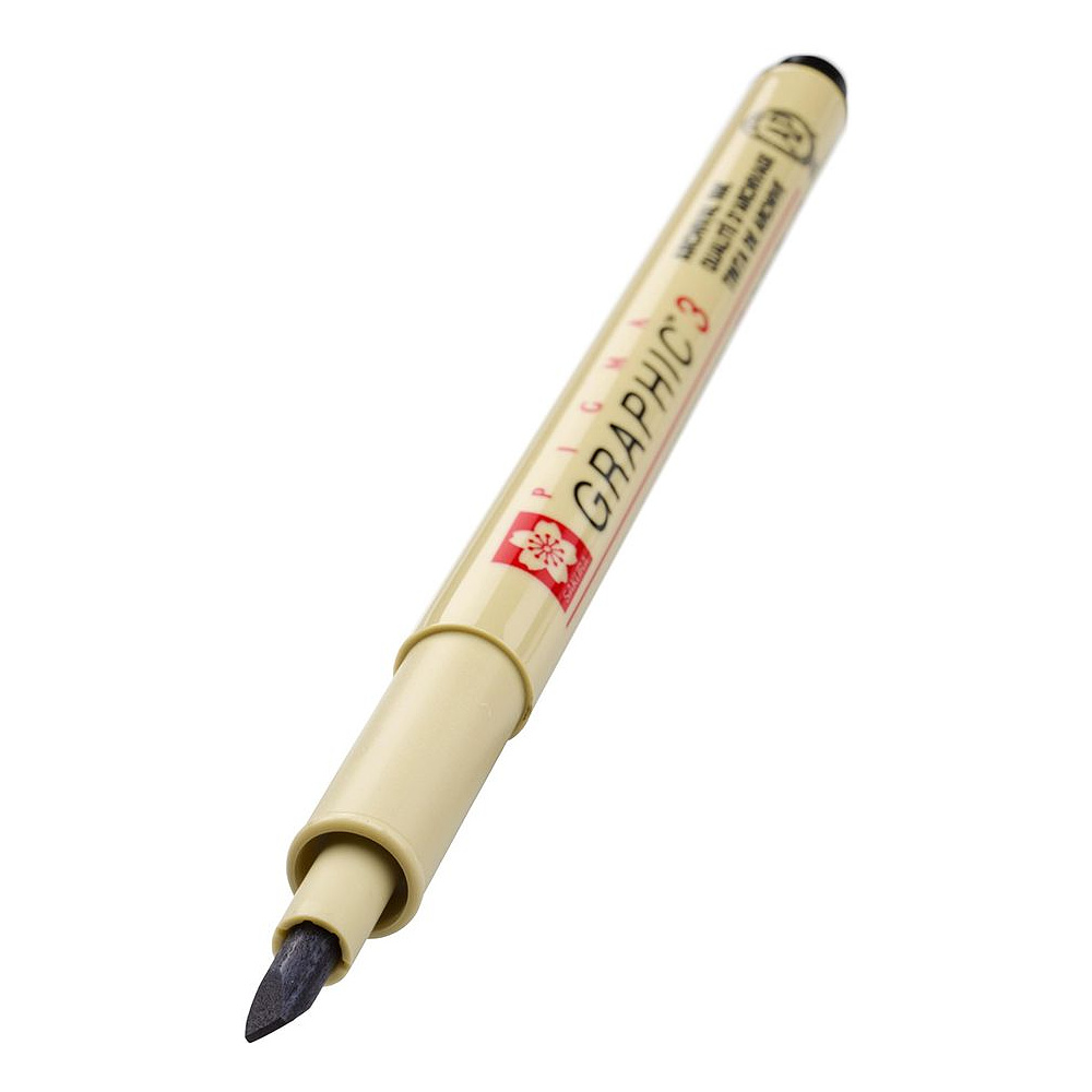 Ручка капиллярная "Pigma Graphic", 3 мм, черный - 4