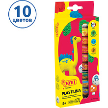 Пластилин для детской лепки "JOVI", 10 цветов, растительный