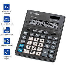 Калькулятор настольный Citizen "CDB-1201 BK", 12-разрядный, черный