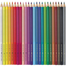 Цветные карандаши Faber-Castell "Grip", 24 цвета, металлическая упаковка