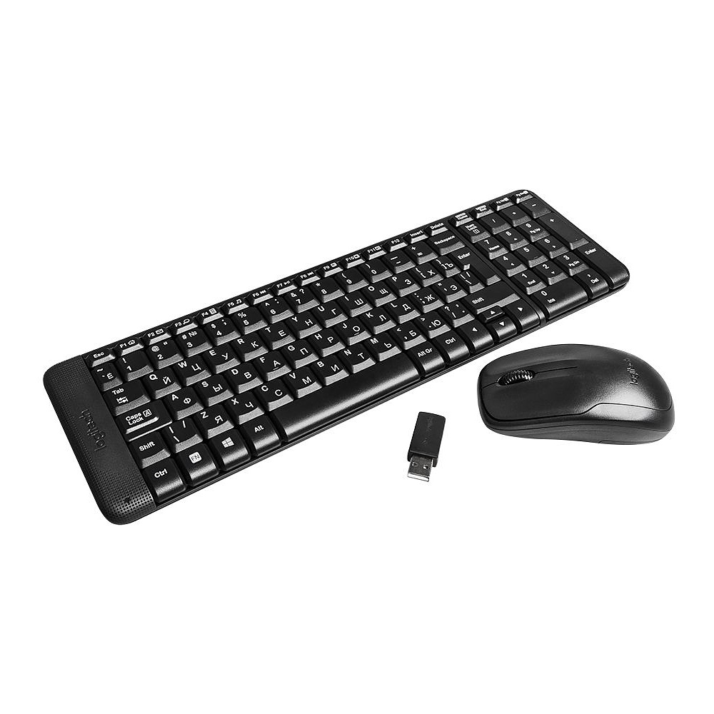 Клавиатура + мышь Logitech "MK220", беспроводная, черный