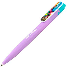 Ручка шариковая автоматическая "Пастель", 0.7 мм, ассорти, стерж. синий