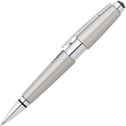 Ручка-роллер "Cross Edge", 0.7 мм, серый, серебристый, стерж. черный - 3