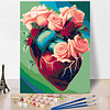 Картина по номерам "Сердце из Роз" - 2