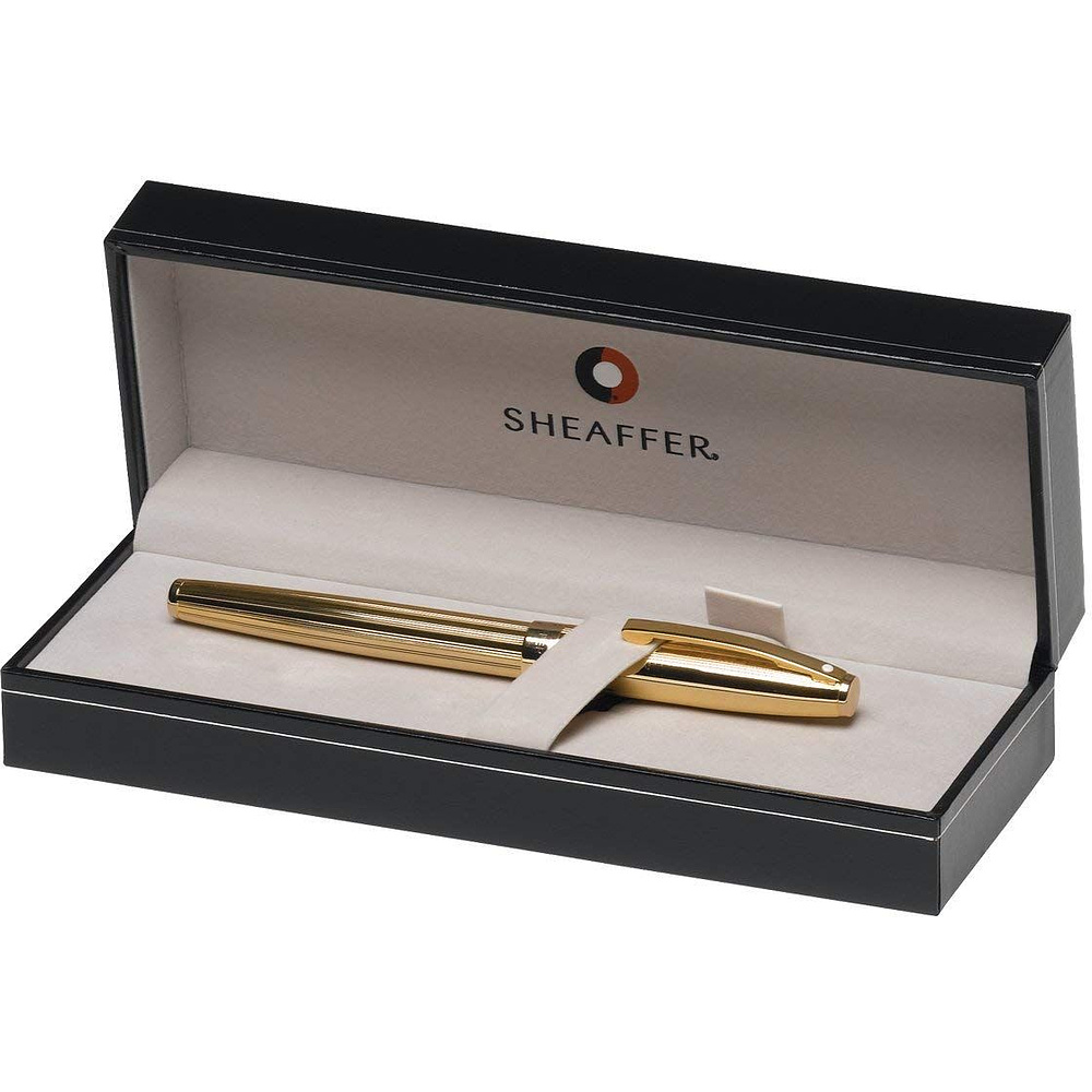 Ручка-роллер "Sheaffer Sagaris", 0.7 мм, золотистый, стерж. черный - 4