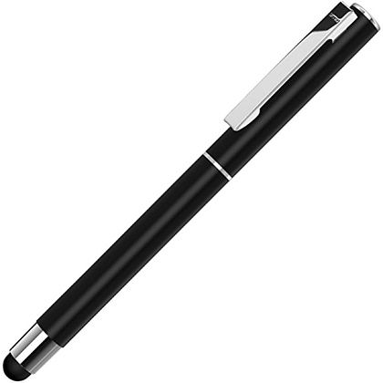 Ручка-роллер "UMA Straight Si R Touch", 0.7 мм, черный, серебристый, стерж. синий