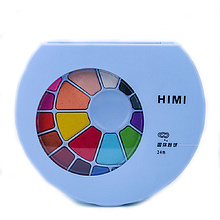 Набор красок акварельных "Himi Miya", 24 цвета, кюветы, голубой футляр