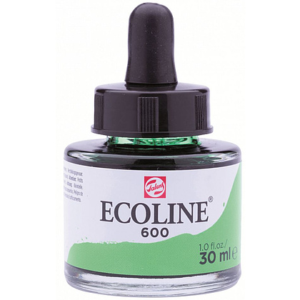 Жидкая акварель "ECOLINE", 600 зеленый, 30 мл