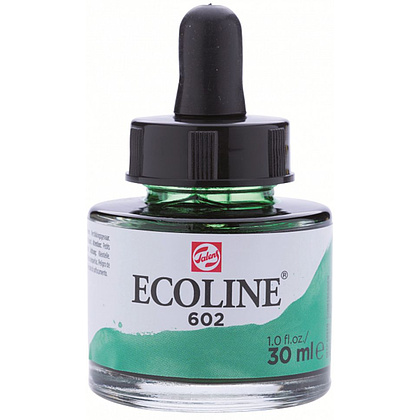Жидкая акварель "ECOLINE", 602 темно-зеленый, 30 мл