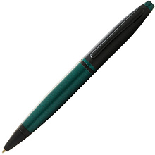 Ручка шариковая автоматическая "Cross Calais Matte Green and Black Lacquer", 0.7 мм, матовый зеленый, черный, стерж. черный