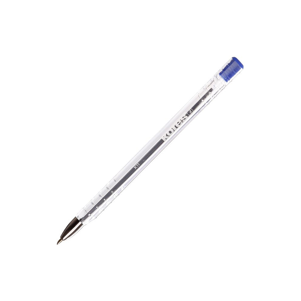 Ручка шариковая "K11", 0.7 мм, прозрачный, стерж. синий