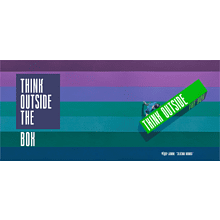 Кружка "Think outside the box", керамика, 330 мл, белый, светло-зеленый 