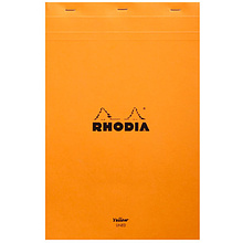 Блокнот "Rhodia", А4+, 80 листов, линейка, оранжевый