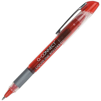 Ручка-роллер "Q-CONNECT", 0.5 мм, красный, стерж. красный