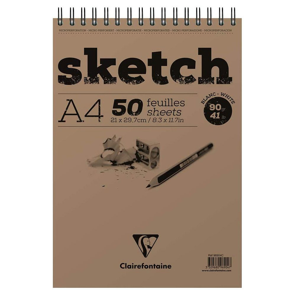 Скетчбук "Sketch", A4, 90 г/м2, 50 листов, коричневый